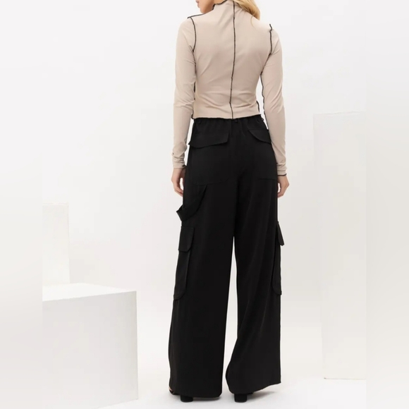 #226 🛑42 S,M FABULOUS CHIC CARGO PANTS BEST WIDE LEG CARGO PANTS - Picture 5 of 12